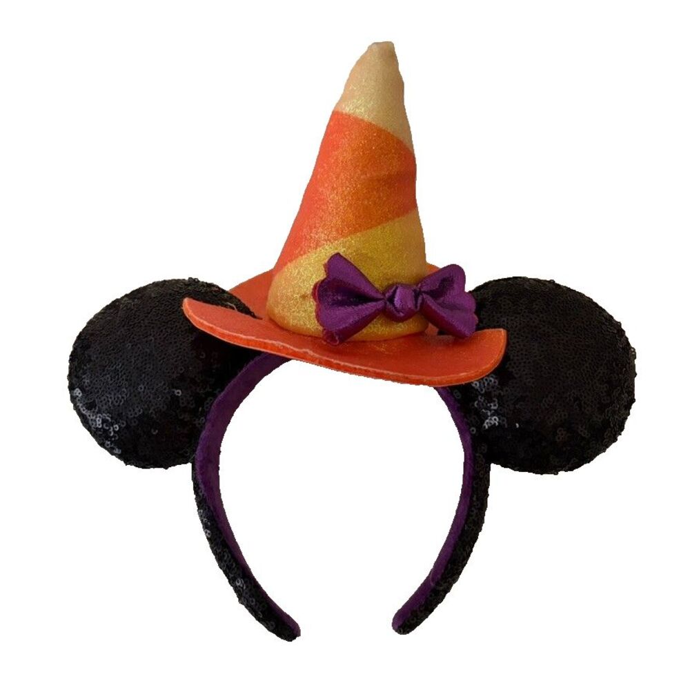 Disney Parks Candy Corn Witch Ears Minnie Mouse Adult One Size Halloween